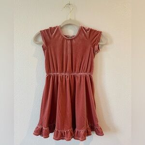 Isobella & Chloe | Girl’s Fall Rust-Colored Velvet Dress | Size 6